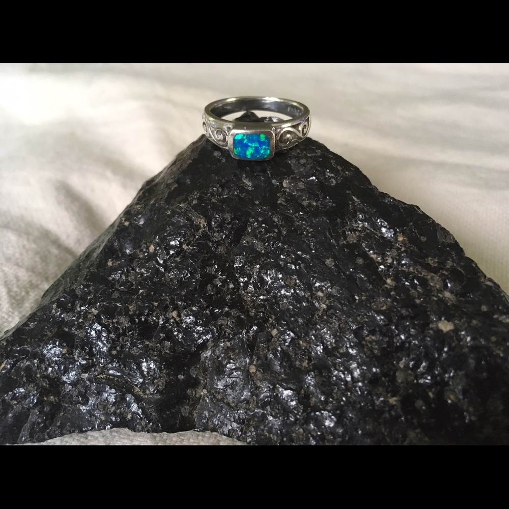 Sterling Silver Opal Ring