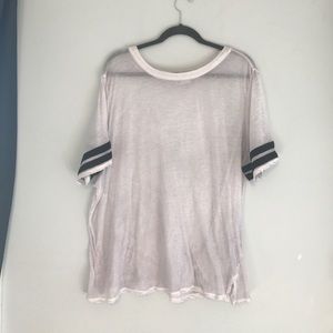 Forever 21 sheer varsity stripe tee