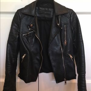 ZARA FAUX LEATHER BIKER JACKET!!