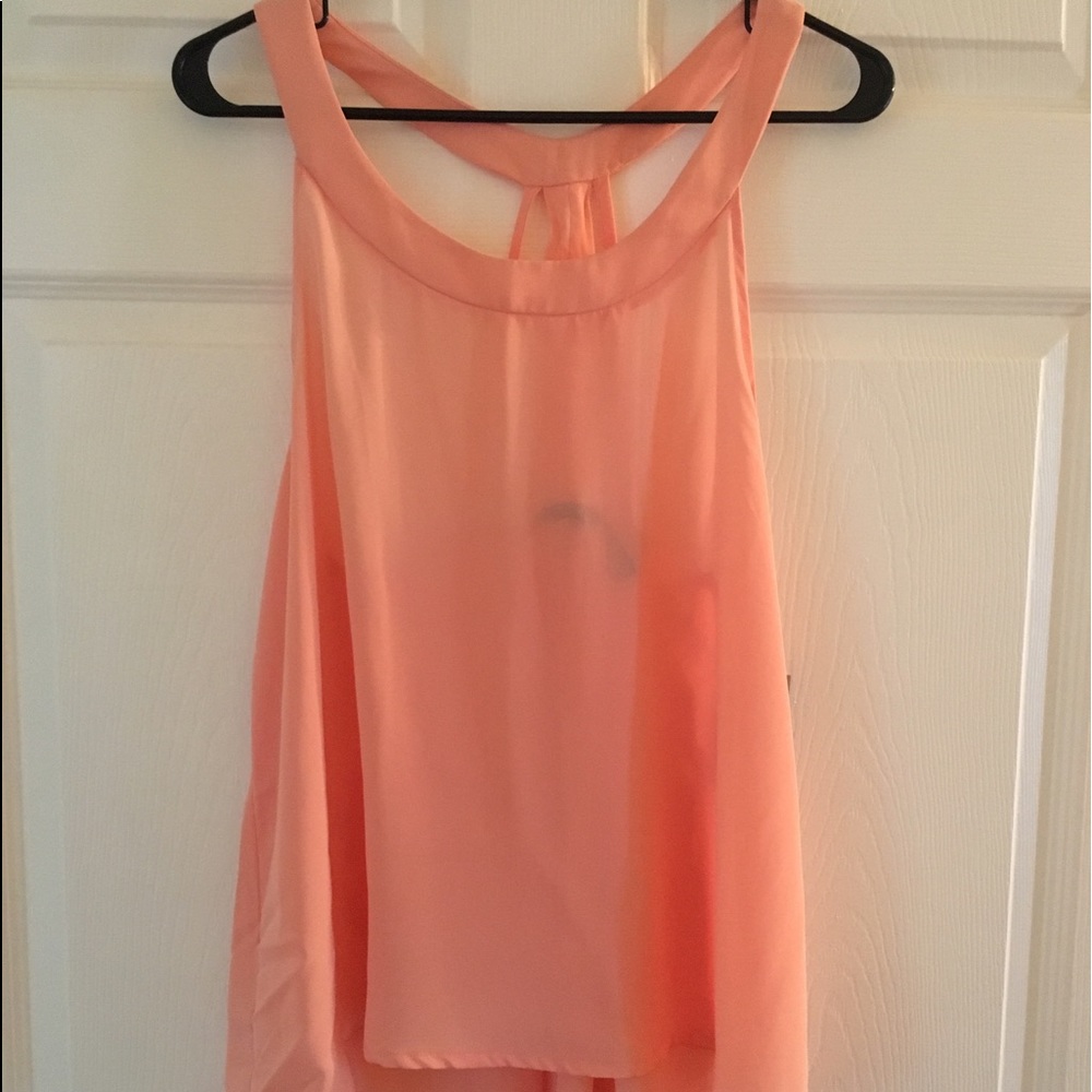 Peach Loose fitting Buckle Women's Shirt - Picture 7 of 7