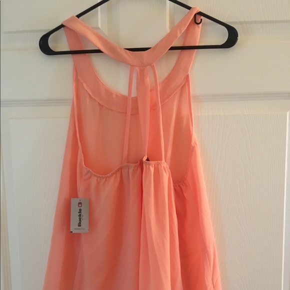 Peach Loose fitting Buckle Women's Shirt - Picture 3 of 7