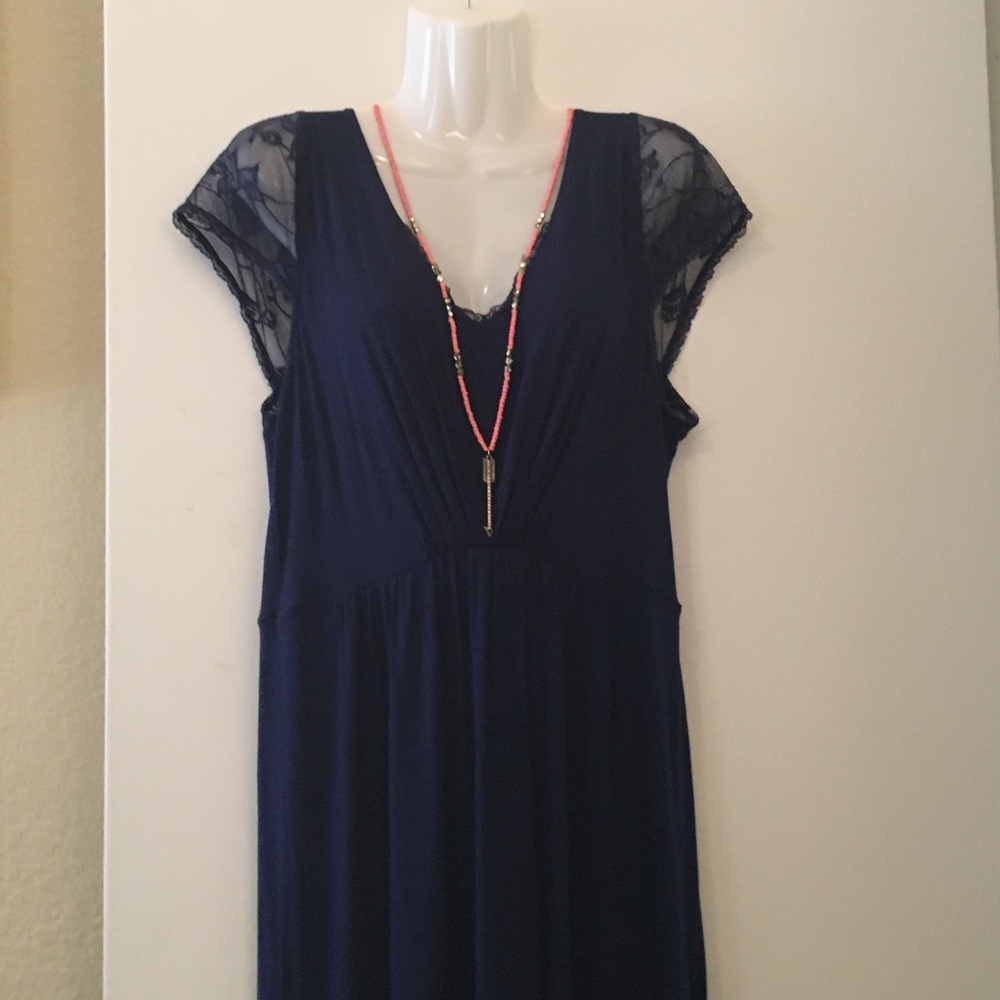 Navy blue maxi dress