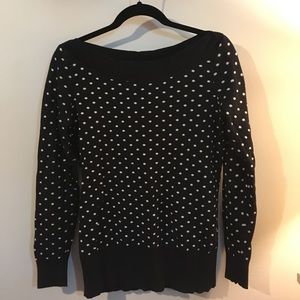 Black and white polka dot sweater Size M