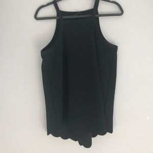 New Look curves high neck scalloped tank