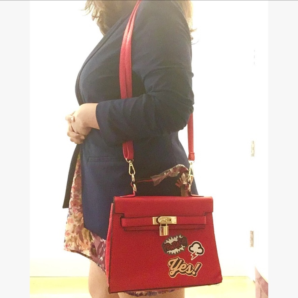 Funky red statement bag