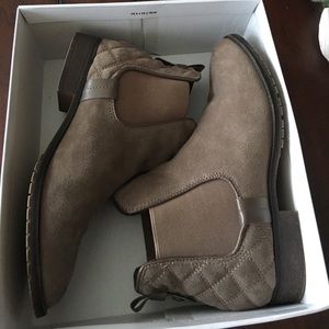 Steve Madden Peytton Taupe Suede Bootie