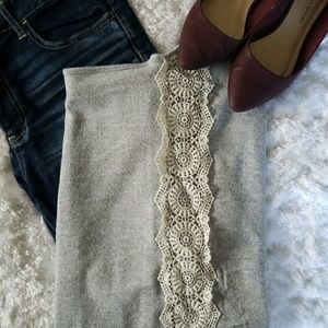 Charlotte Russe Off Shoulder Top w/Lace Detail