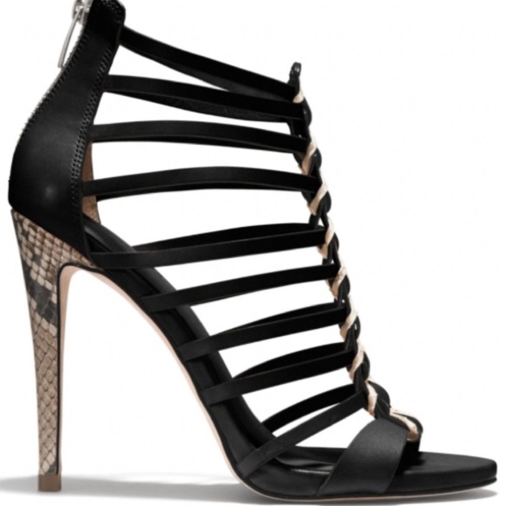 6 Coach Josey strapped heel snakeskin leather - Picture 3 of 3
