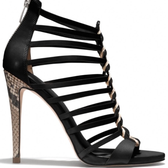 6 Coach Josey strapped heel snakeskin leather - Picture 3 of 3