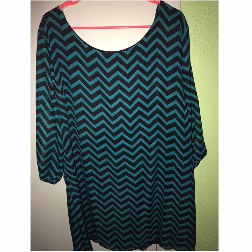 Chevron shift dress (plus size)