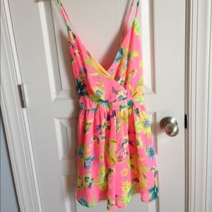 NWT Hot Pink Cross Back Romper