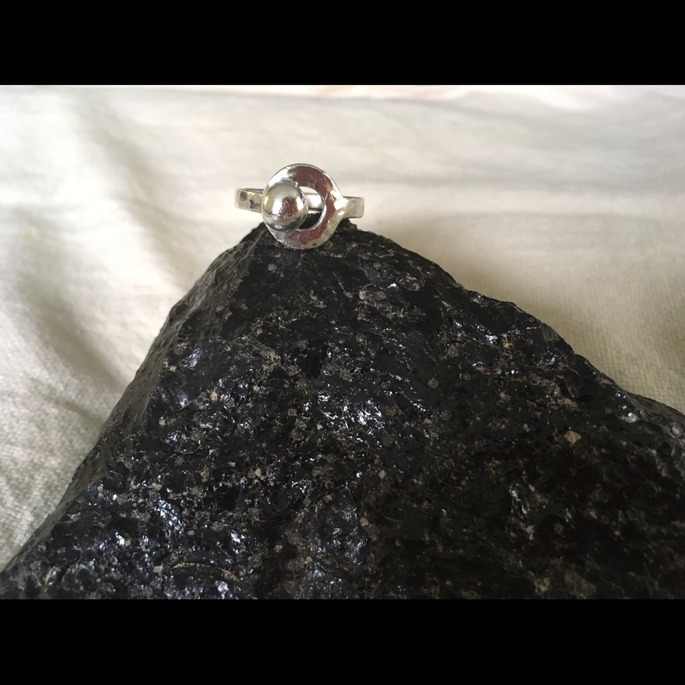 Authentic Little Silver Shop Button Ring