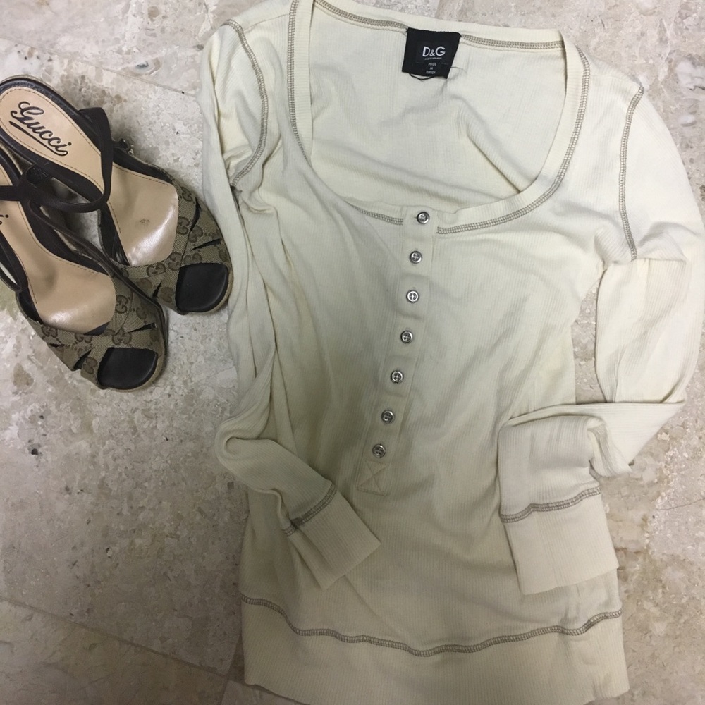 D&G dolce & gabbana LS casual top authentic M