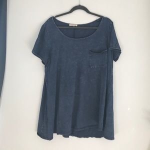 Ella Mara cotton blue pocket tee