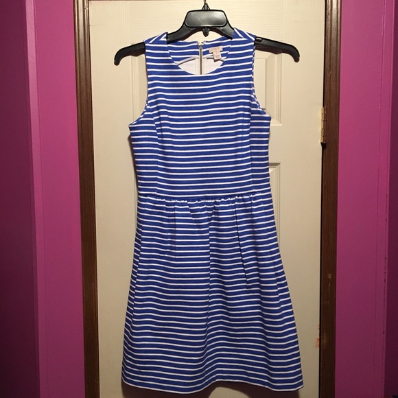 J. Crew Dresses & Skirts - J Crew blue and white striped dress