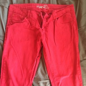 Rue21 red jeans 9/10