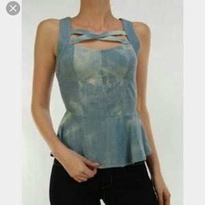 Peplum jean top