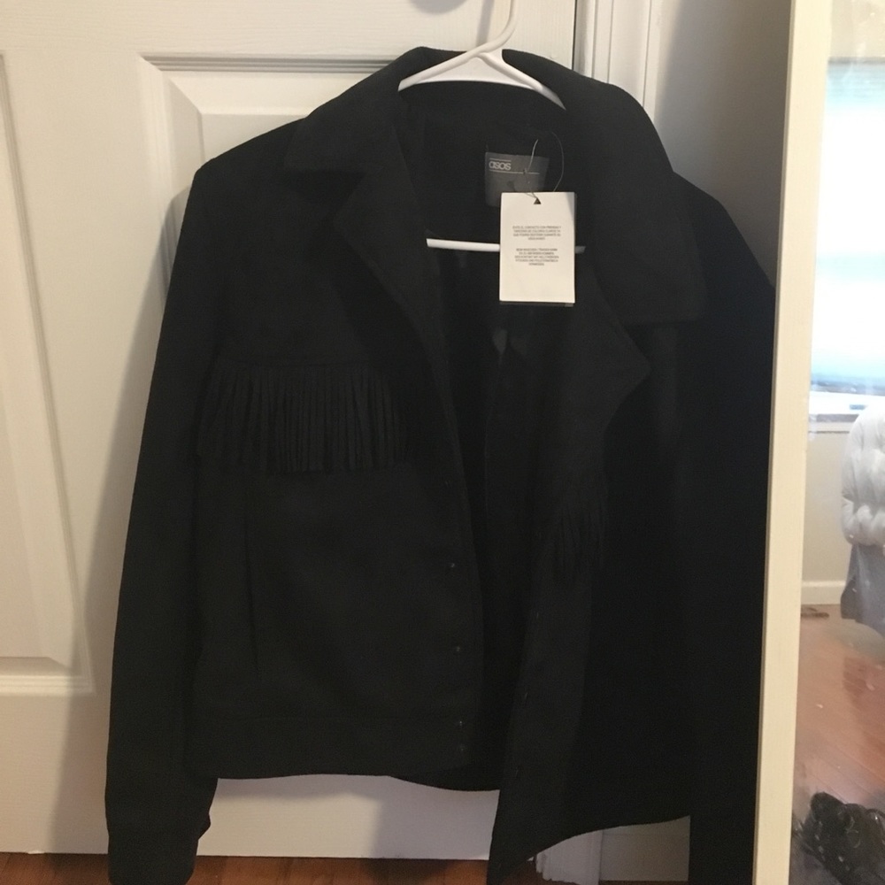 Brand new ASOS faux suede fringe jacket