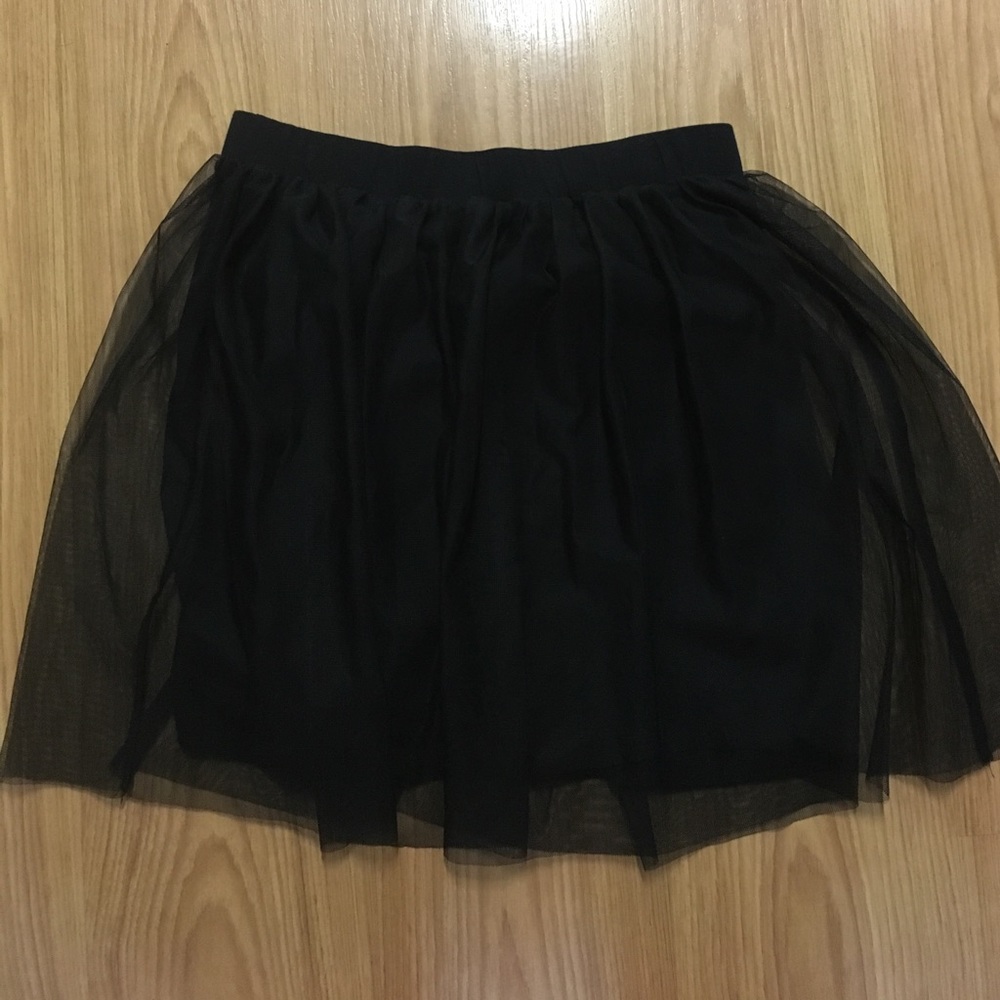 TopShop Black Stretchy Tulle Skirt