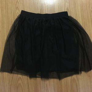 TopShop Black Stretchy Tulle Skirt