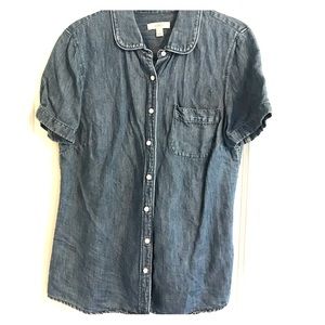 Collared jcrew chambray button down