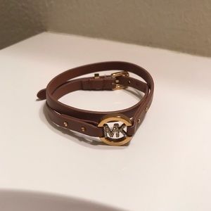 Michael Kors Leather Wrap Bracelet