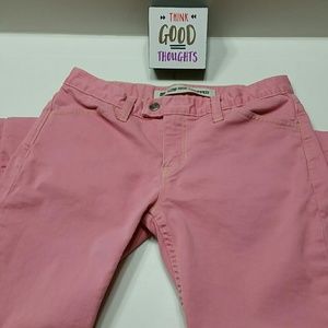 Gap low rise cropped pink stretch jeans/pants