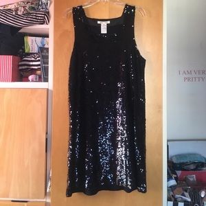 Alice & Olivia Black Sequin Dress Small
