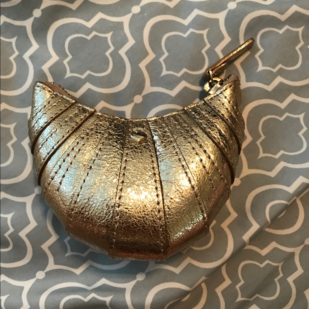 Gold Croissant Coin Purse