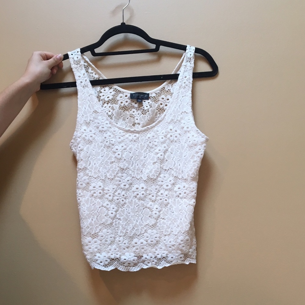 TopShop Crochet Cropped Tank