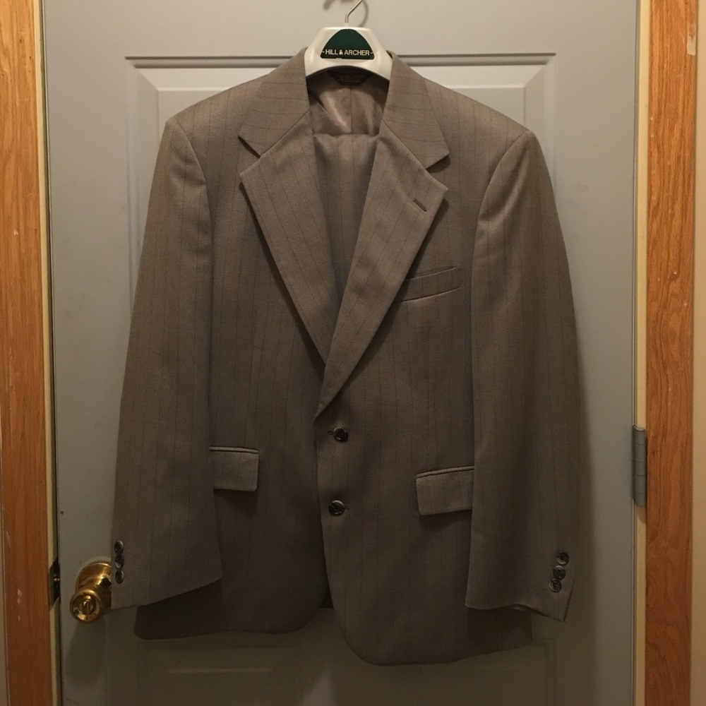 Striped blazer, Johnny Carlson, light gray