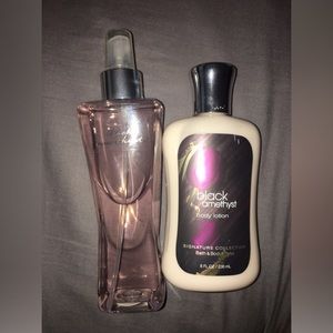 Black amethyst body lotion & spray Bath and body