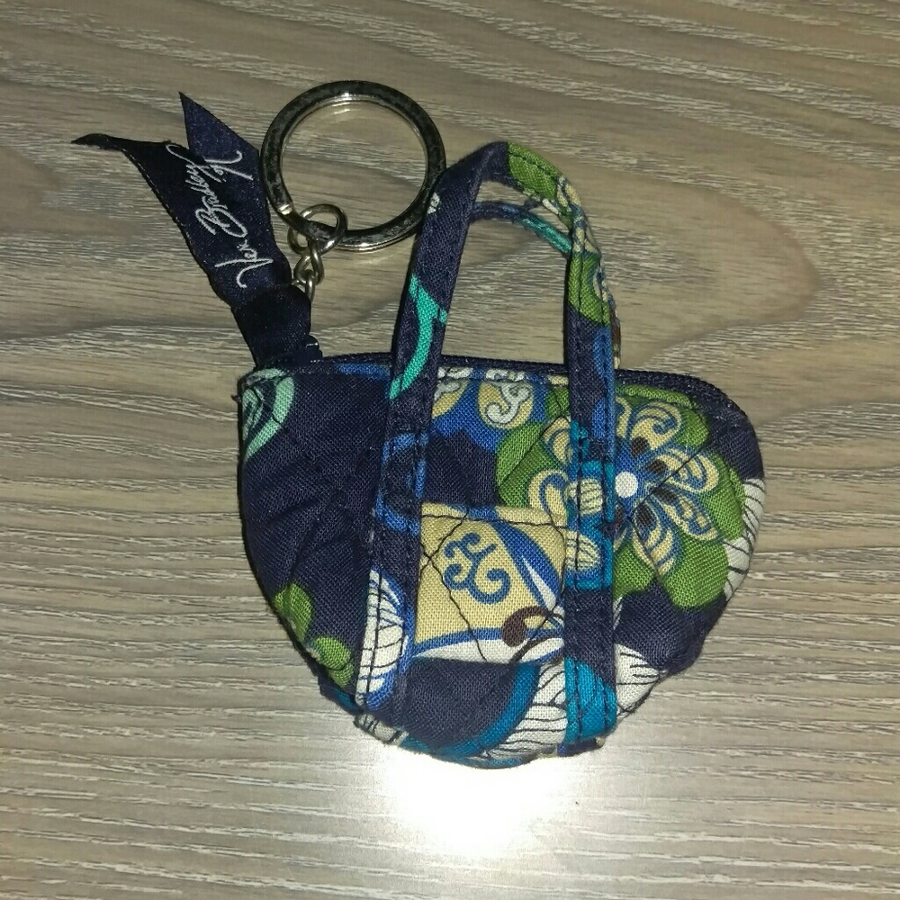 Vera Bradley Mod Blue Floral Keychain