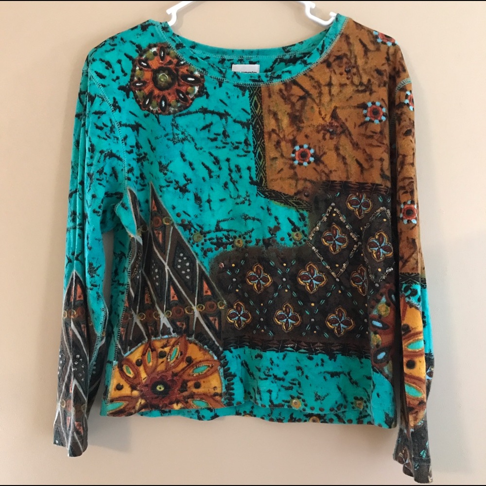 Chico's Size 2 (12/14) Ladies Artsy Top