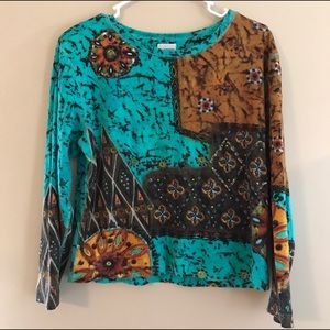 Chico's Size 2 (12/14) Ladies Artsy Top