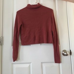 Burnt Orange Cropped Turtleneck