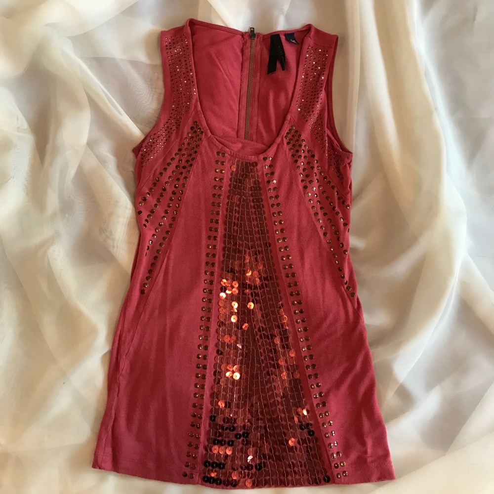 Sequined tank top