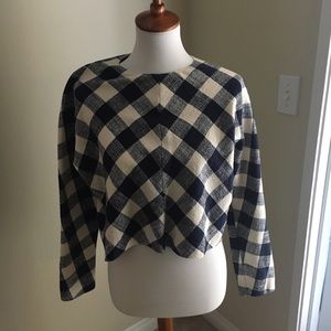Gingham cropped top