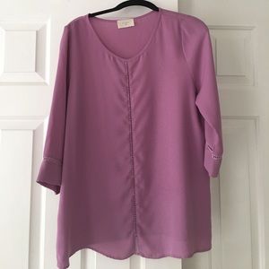 Everly Lavender Blouse Large