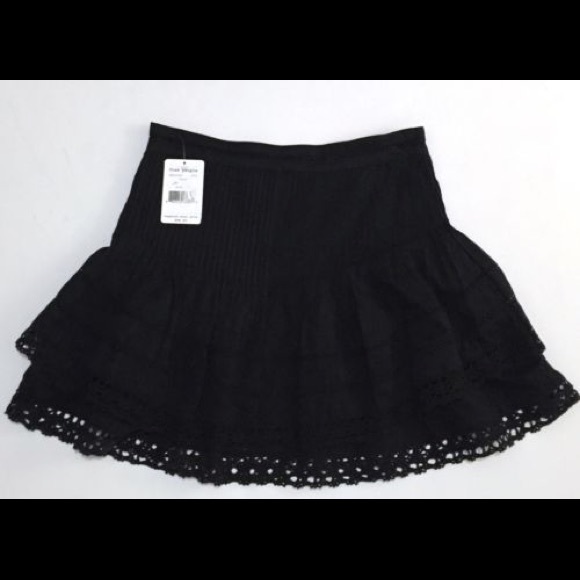 FREE PEOPLE Summer's Nights Black Lace Mini Skirt - Picture 7 of 8