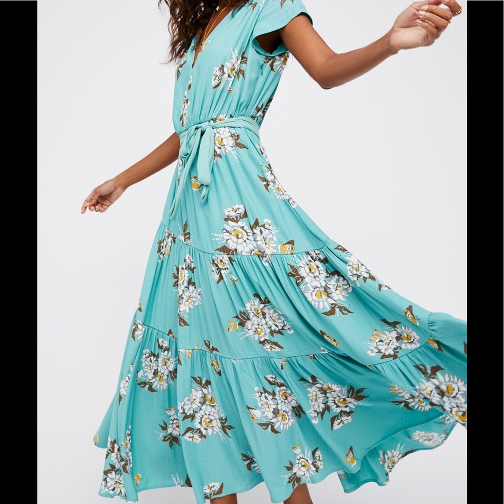 🎉HP🎉Free People All I Got Printed Maxi Dress-NWT