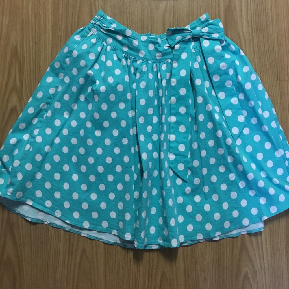 Sourpuss Polkadot High Waisted Skirt Size L