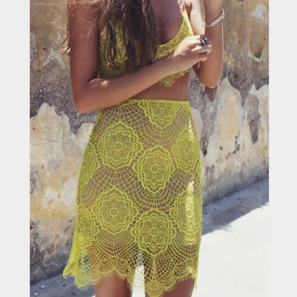 For love and lemons skirt and bra