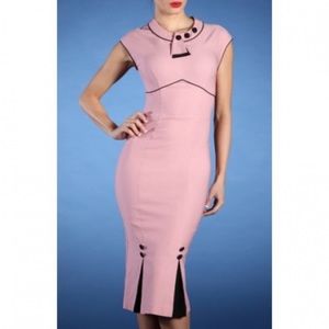 Stop Staring! Bombshell Dress Pink / Black  small