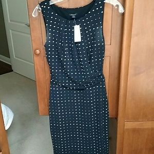 Beautiful Ann Taylor Dot Dress!  NWT.  Black with
