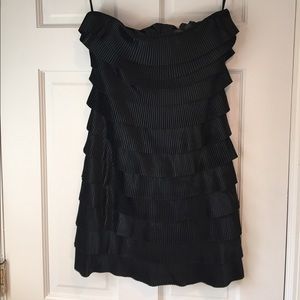 Express Black Tiered Mini Dress