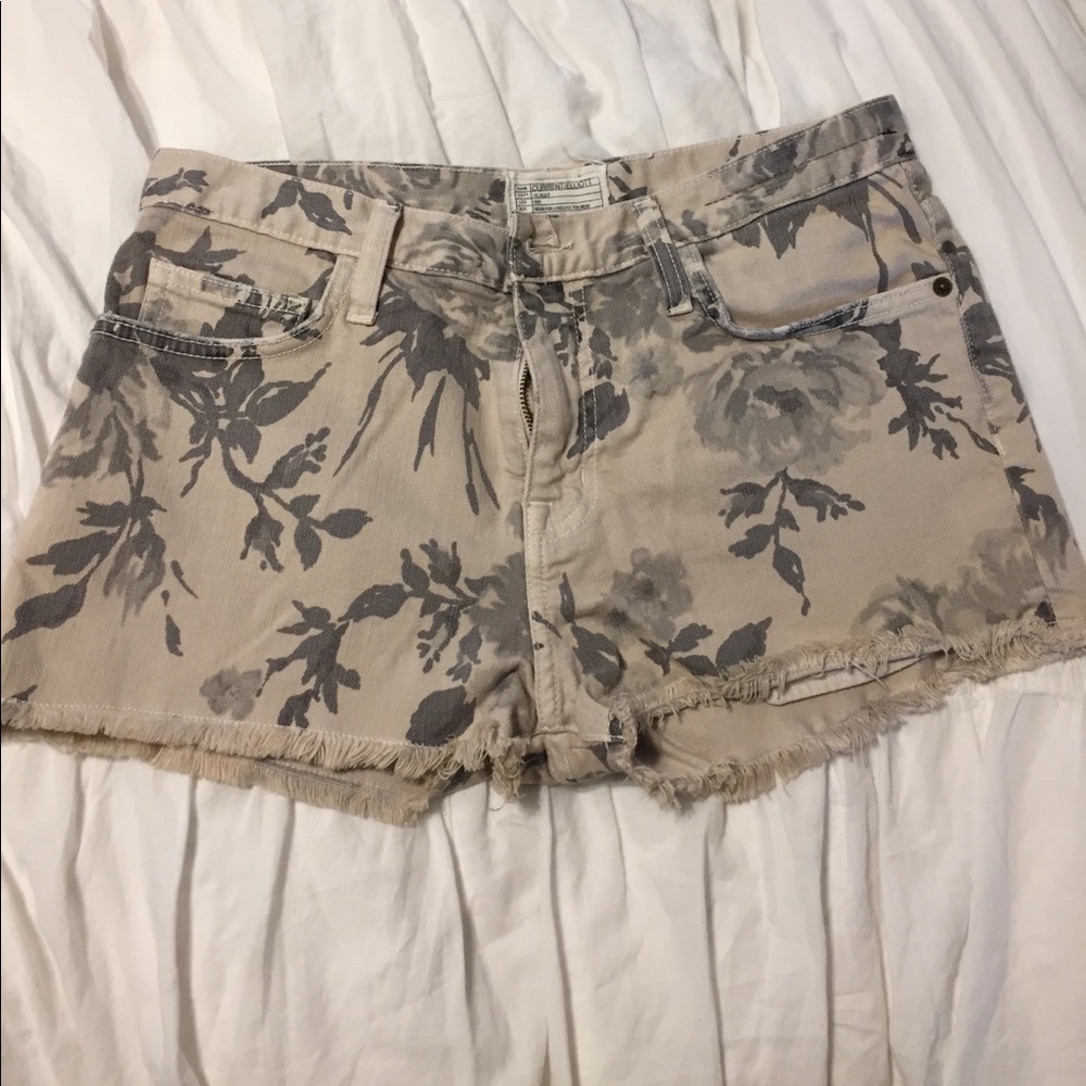 Current / Elliot Boyfriend Shorts - Vanilla Floral