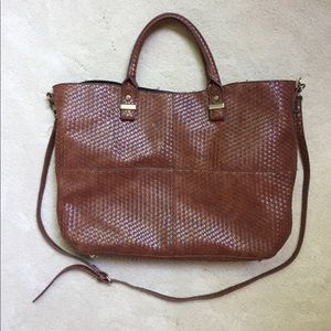 Topshop weaved tote