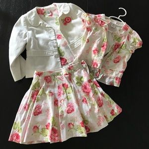 3 pc Janie and Jack floral outfit