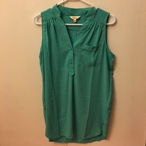Teal sleeveless top